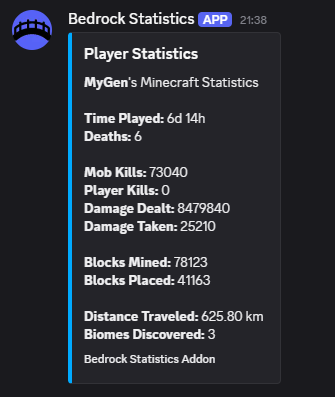 Bedrock Statistics screenshot 4