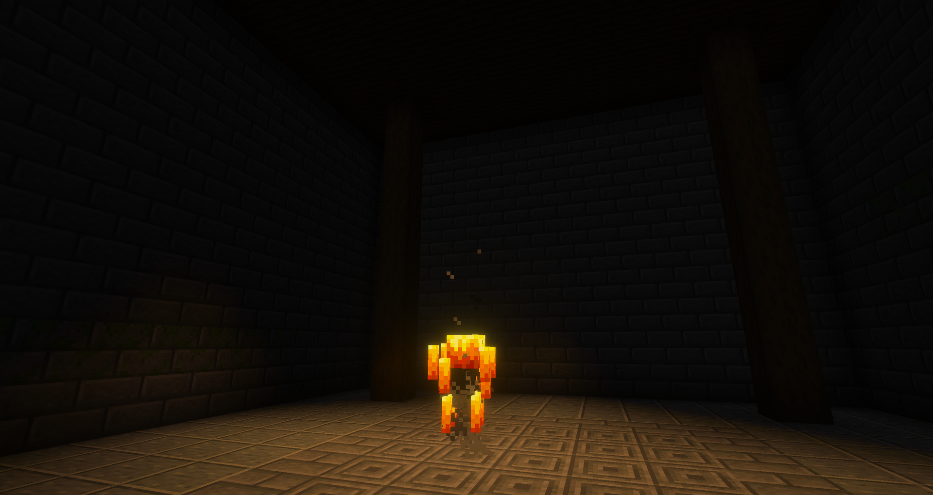 A blaze lights up its surroundings