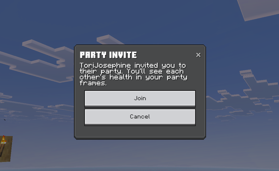 A party invite: join to see each other's health