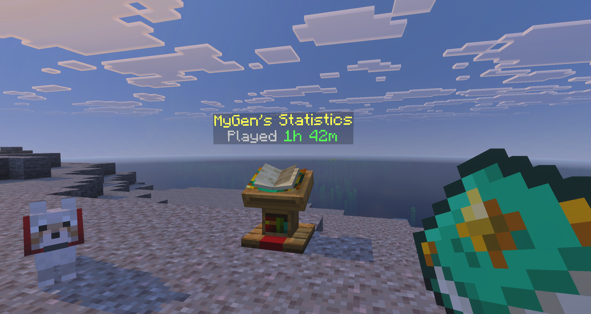 A Statistics Lectern: anyone can read your stats, and your name floats above it